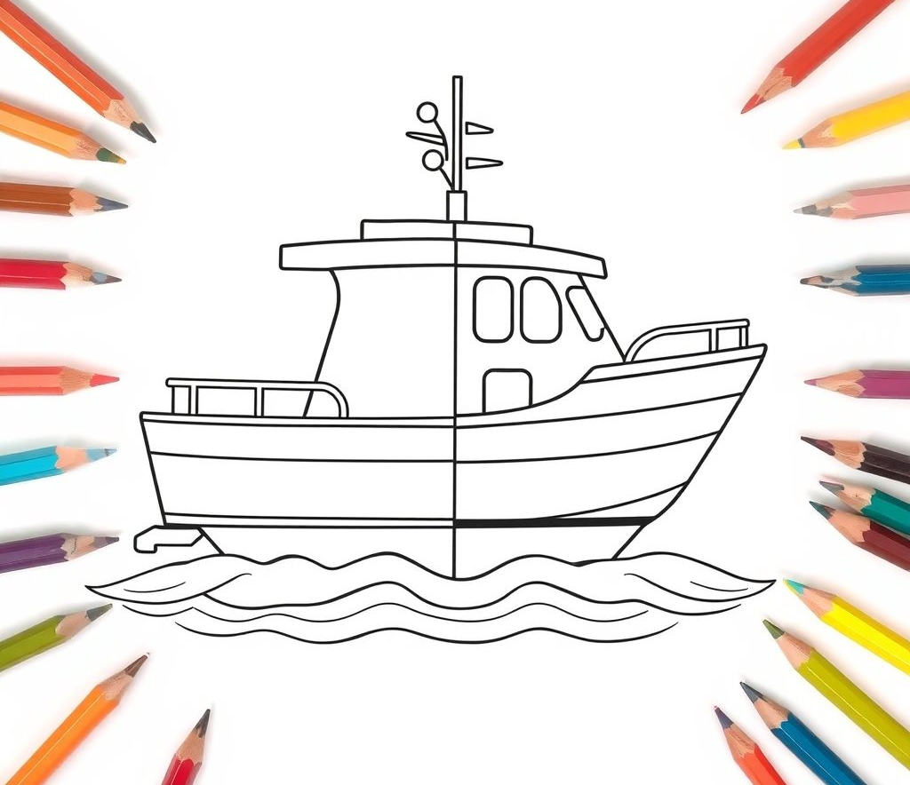 30+ Free Boat Coloring Pages – Download & Print