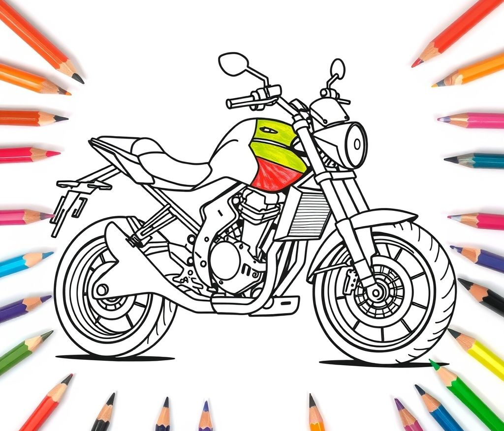 30 Free motorcycle Coloring Pages – Download & Print