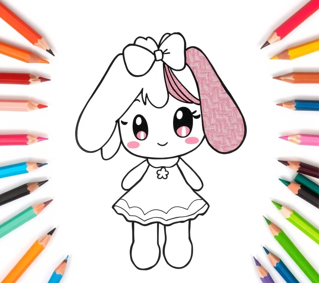 My Melody Coloring Pages – Free & Printable