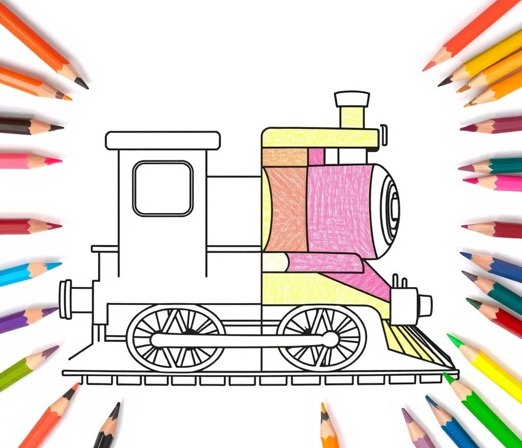 30 Free Train Coloring Pages to Download and Print