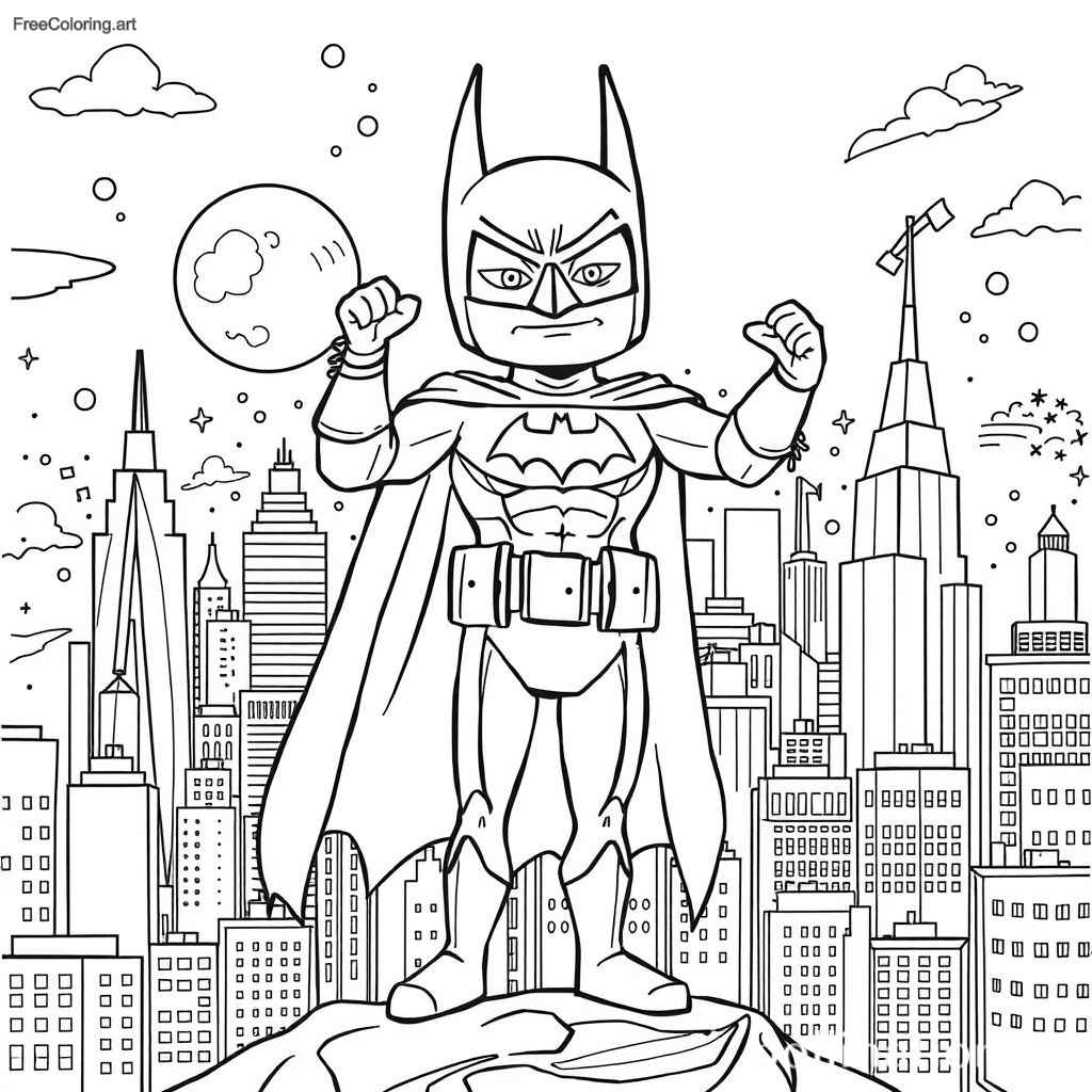 Batman Against A Cityscape