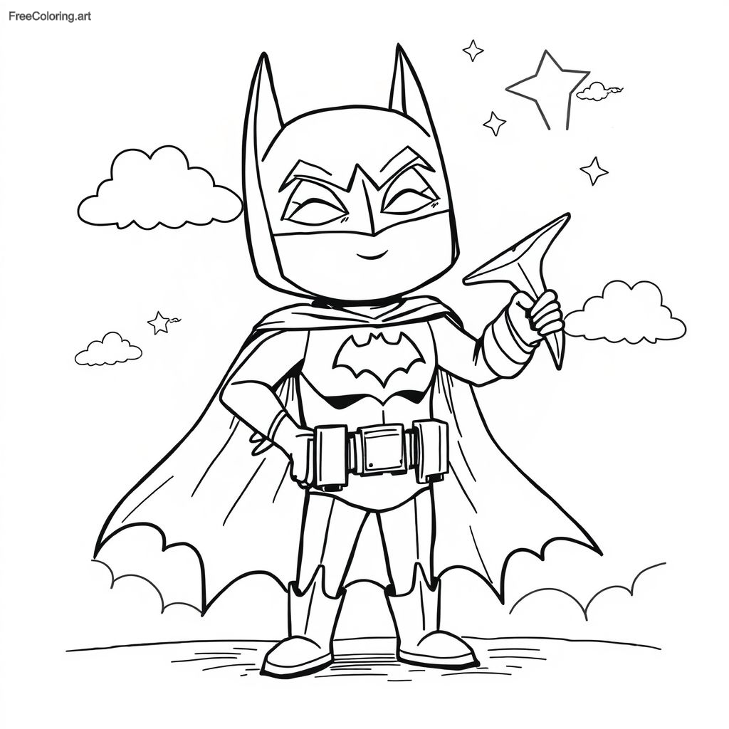 Batman Holding A Batarang