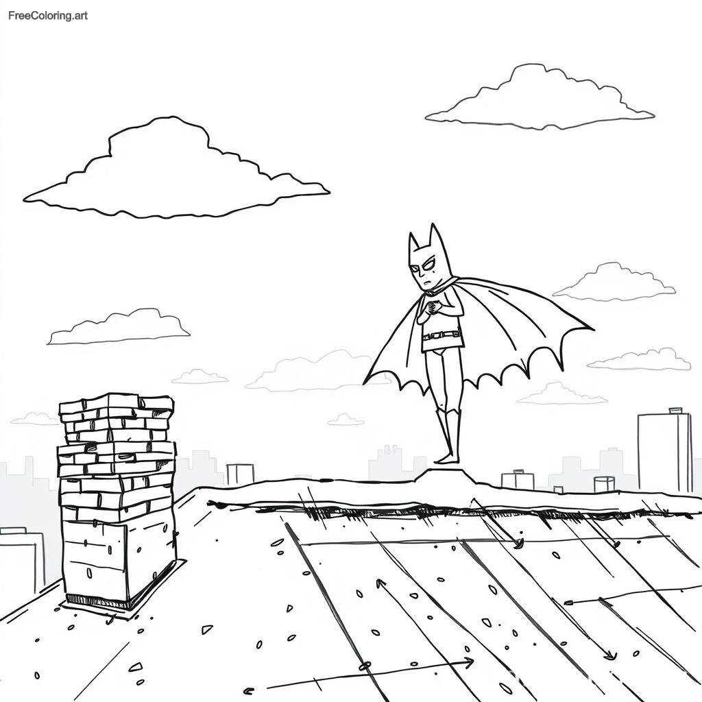 Batman On A Rooftop