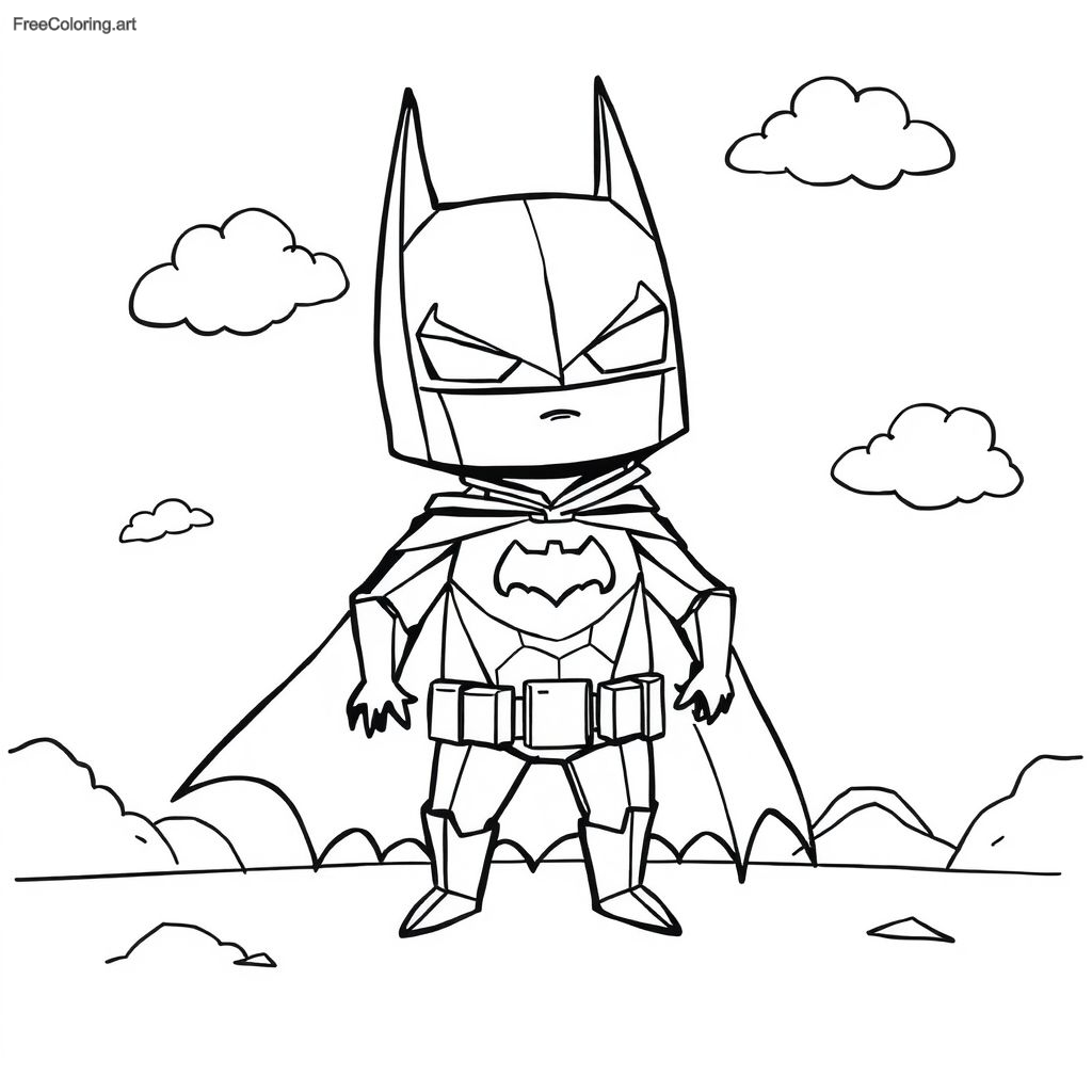 Batman With Sharp Outlines