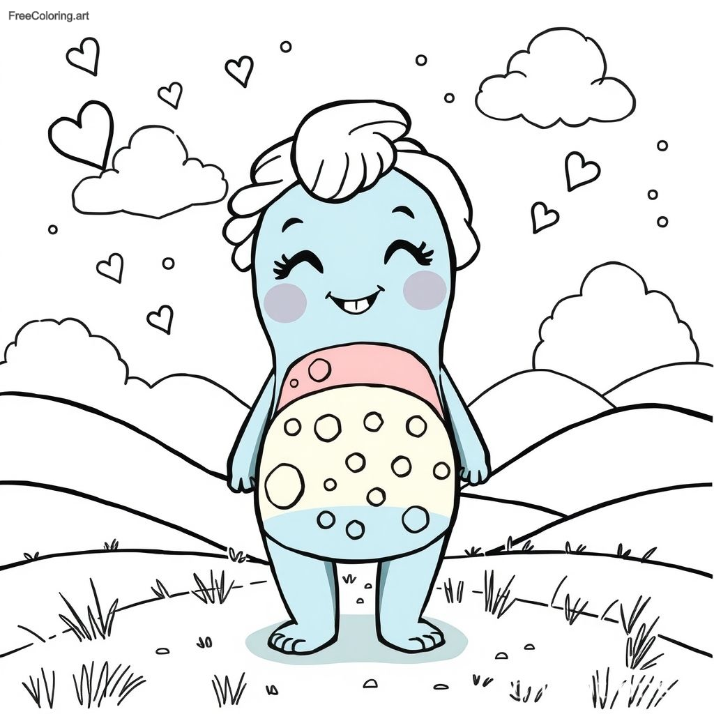 Blue Rainbow Friend debout