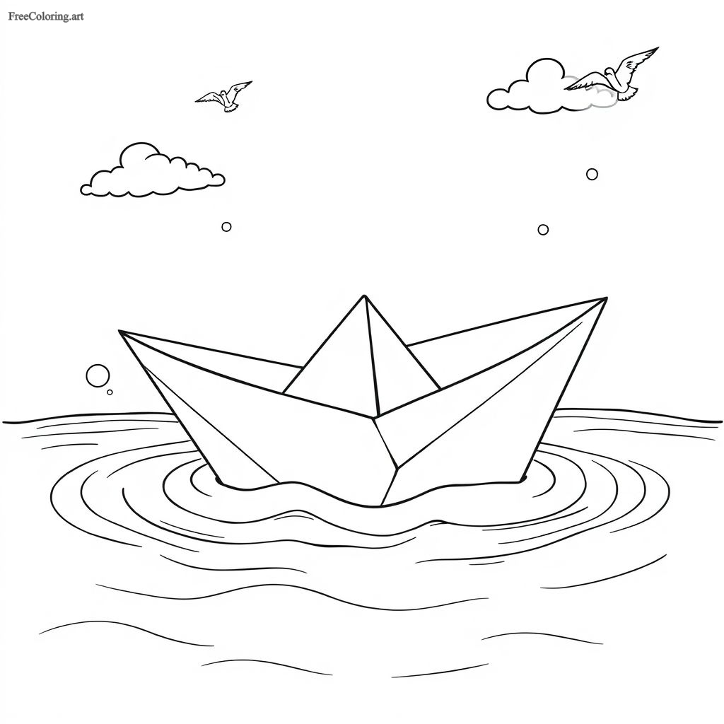 Boat Coloring Page