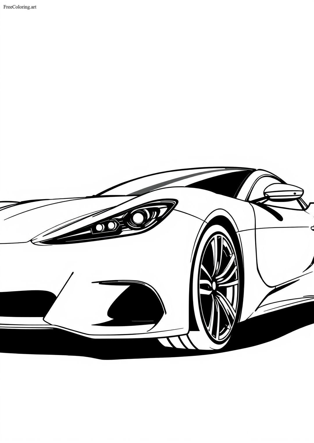 Elegant Car Design Coloring Page