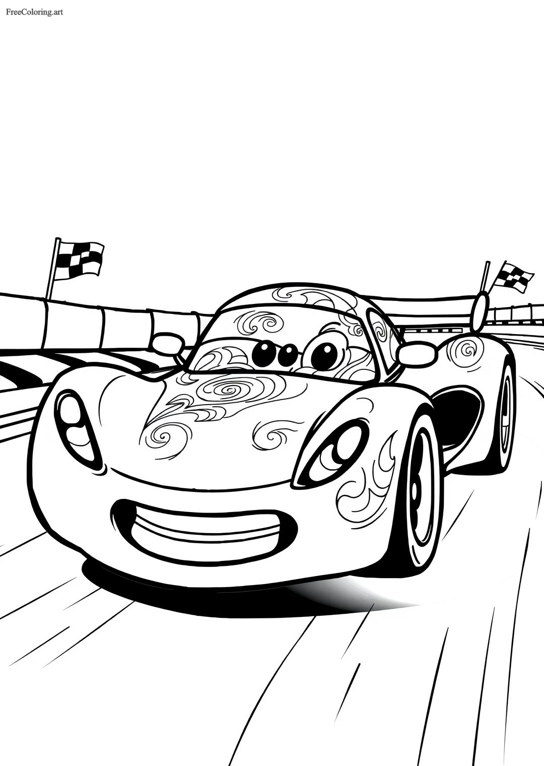Race Car Coloring Page