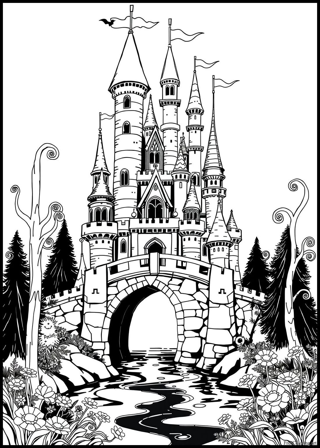 Enchanted Castle With A Drawbridge