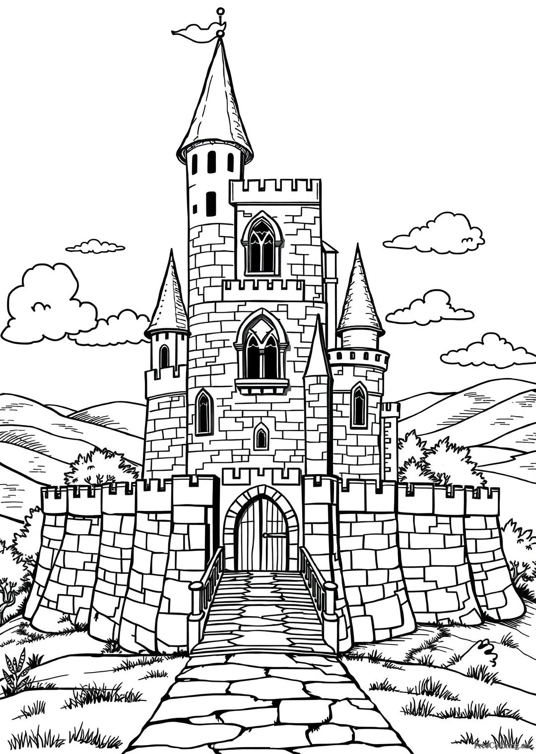 Medieval Castle With Towers