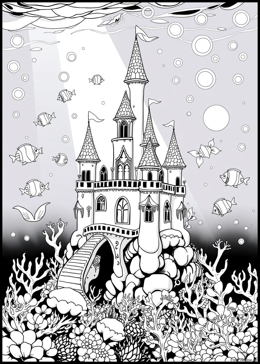 Underwater Mermaid Castle