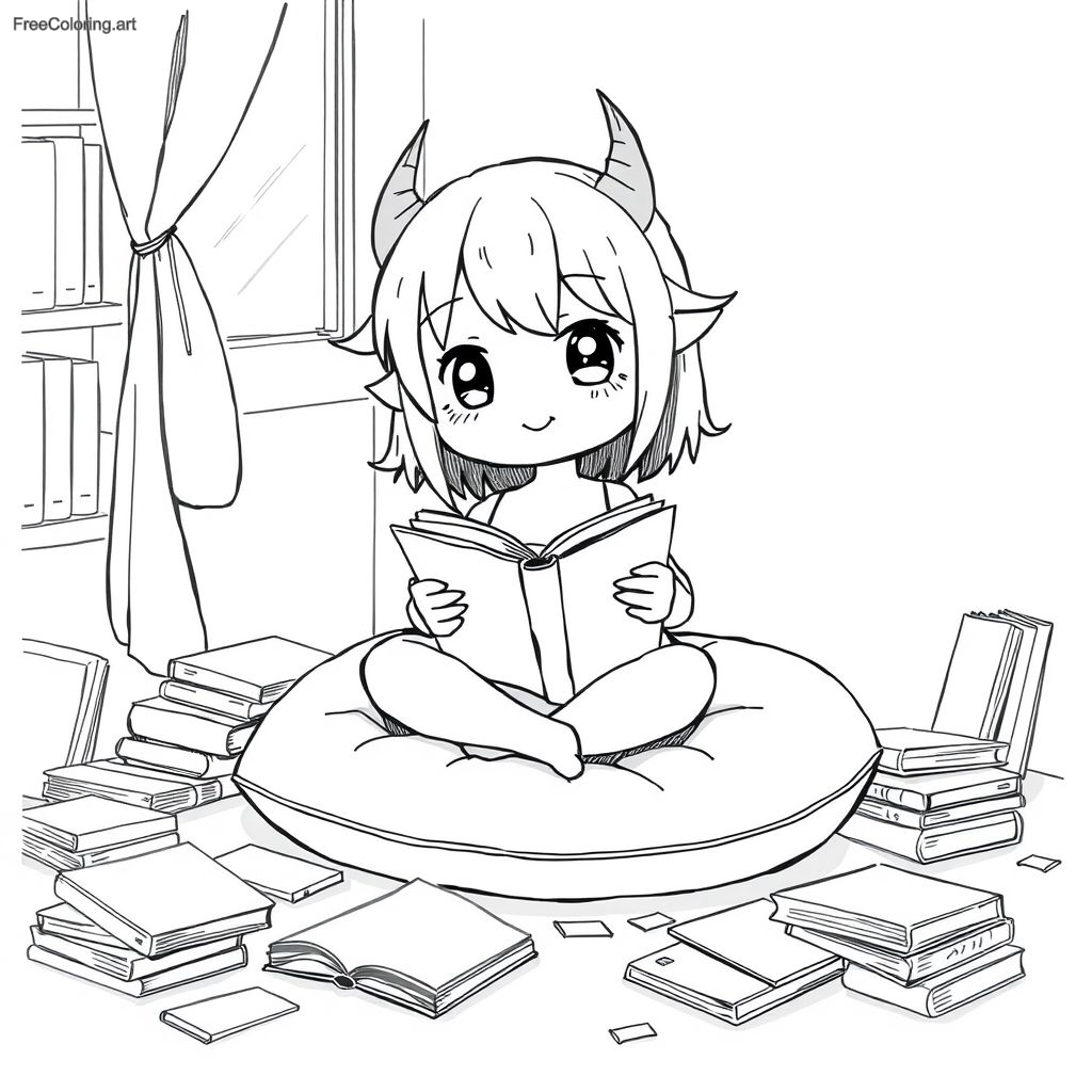 Kuromi Reading A Book