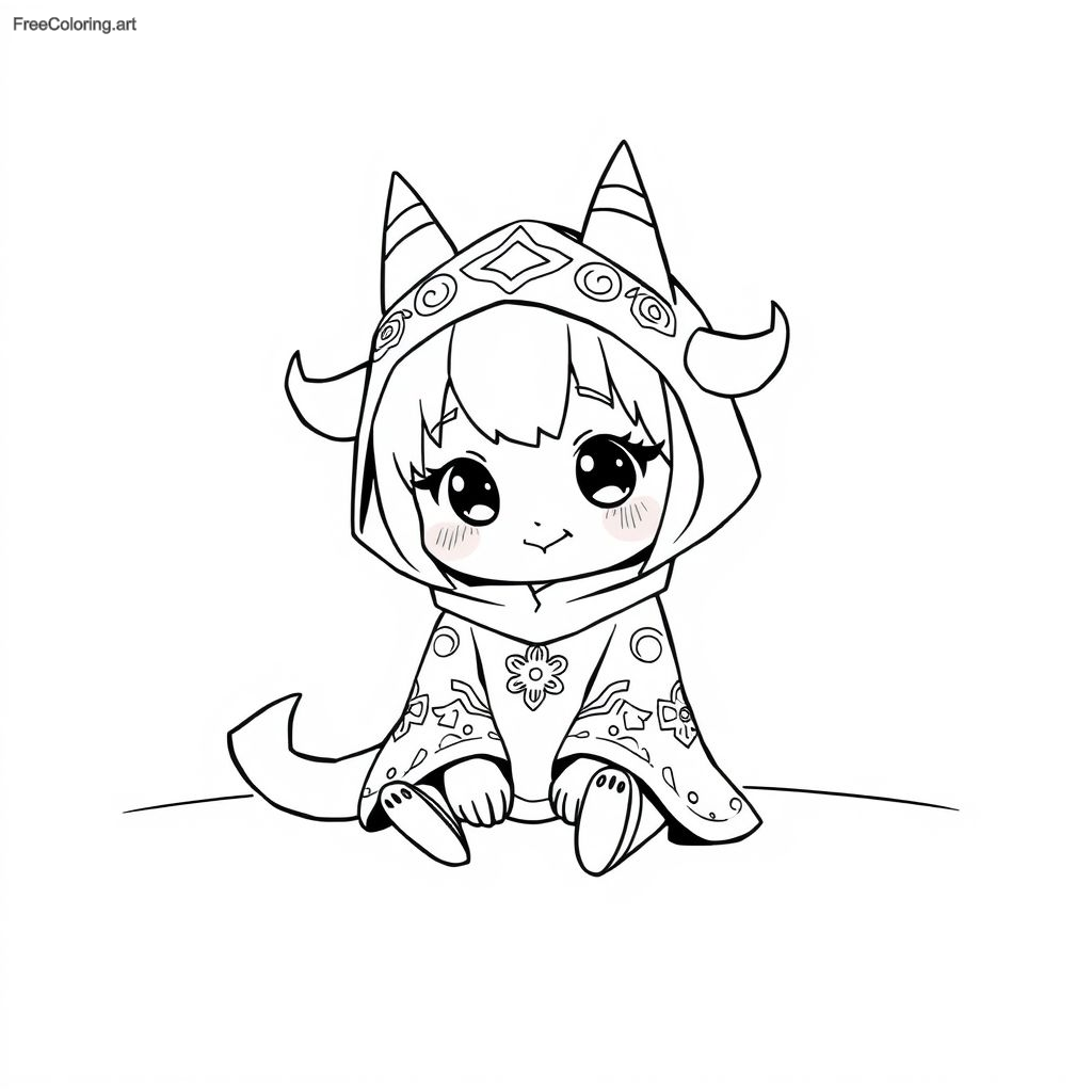 Kuromi Sitting Cutely