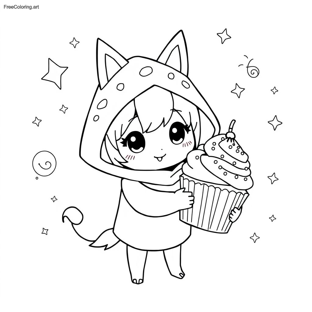 Kuromi With A Cupcake