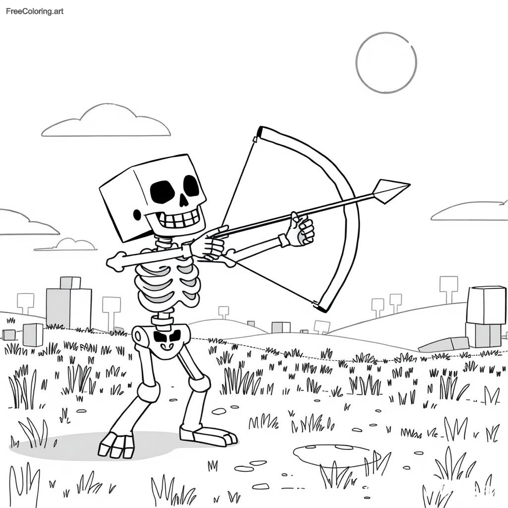 Minecraft Skeleton Shooting An Arrow