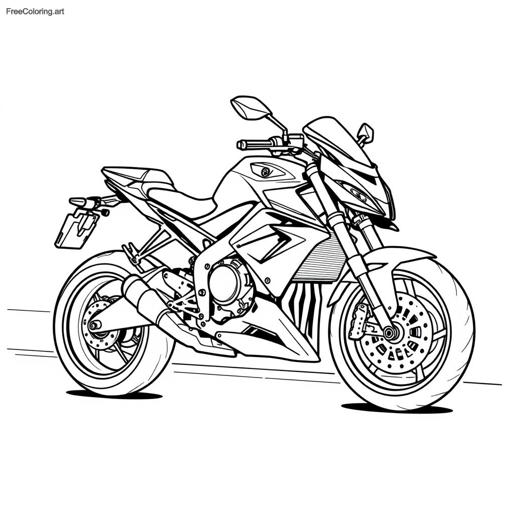 Coloriage de moto sport