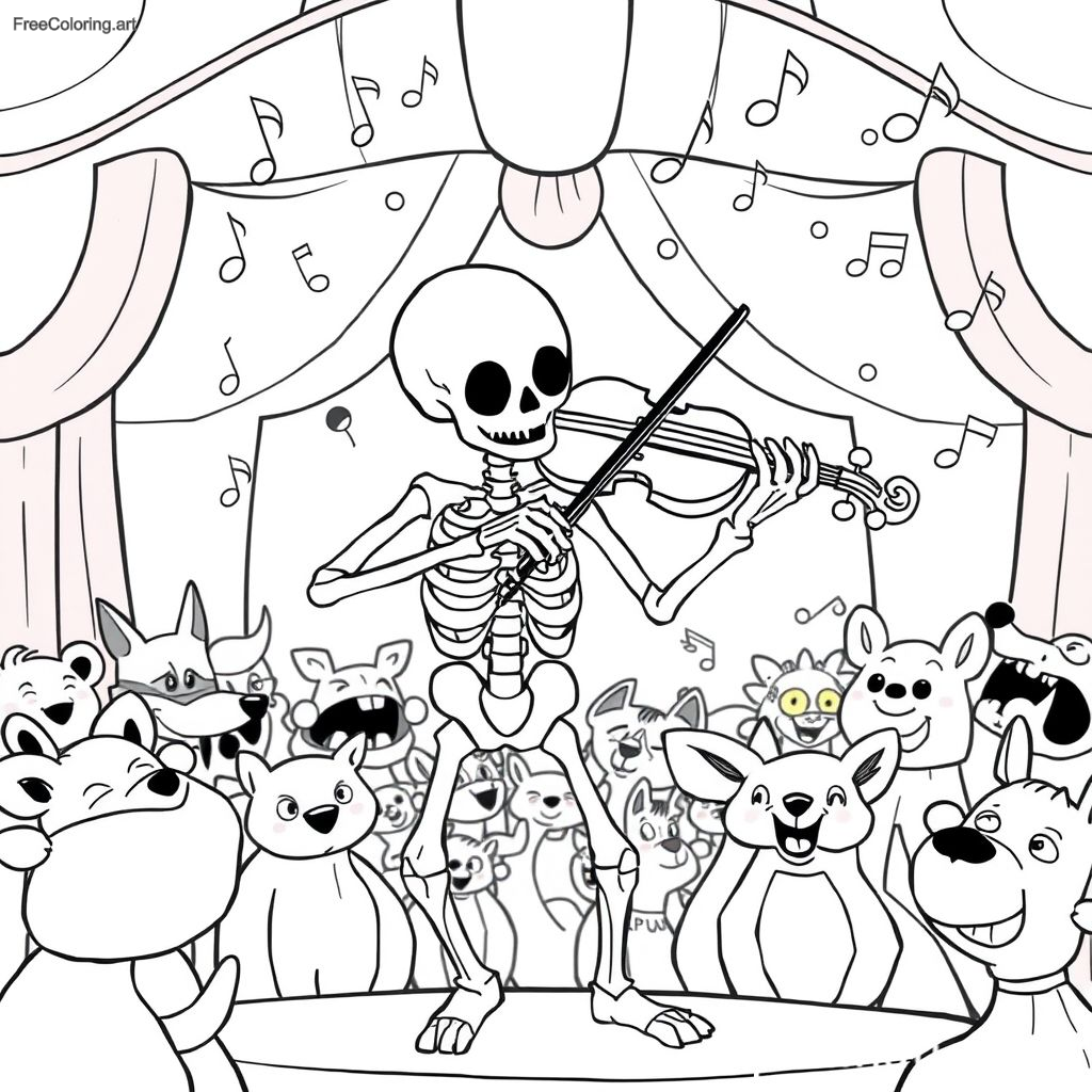 Skeleton Playing The Violin