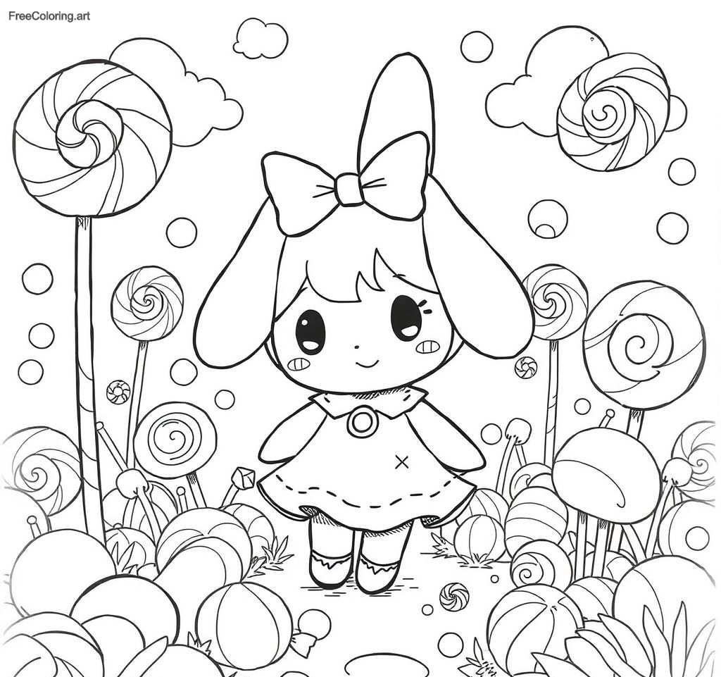 My Melody Inside A Magical Candy World
