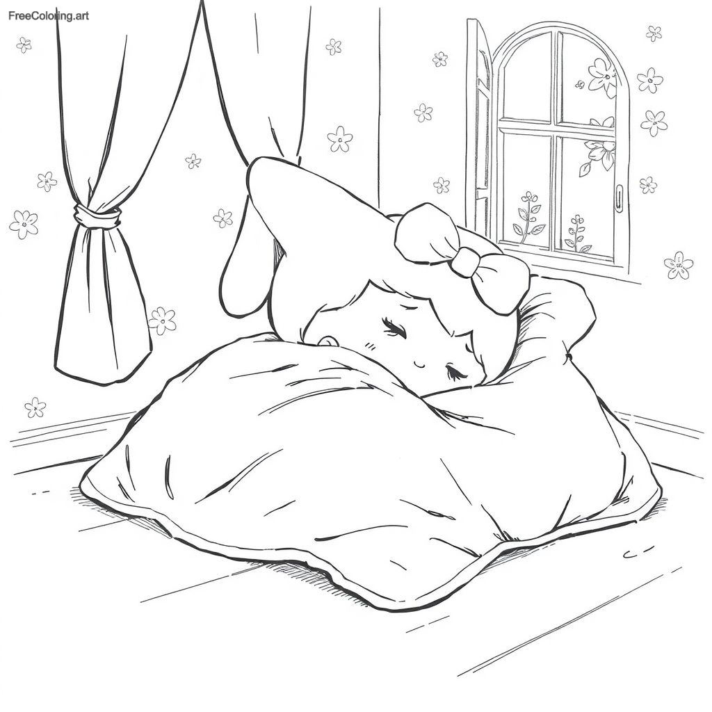 My Melody Sleeping With A Cozy Blanket