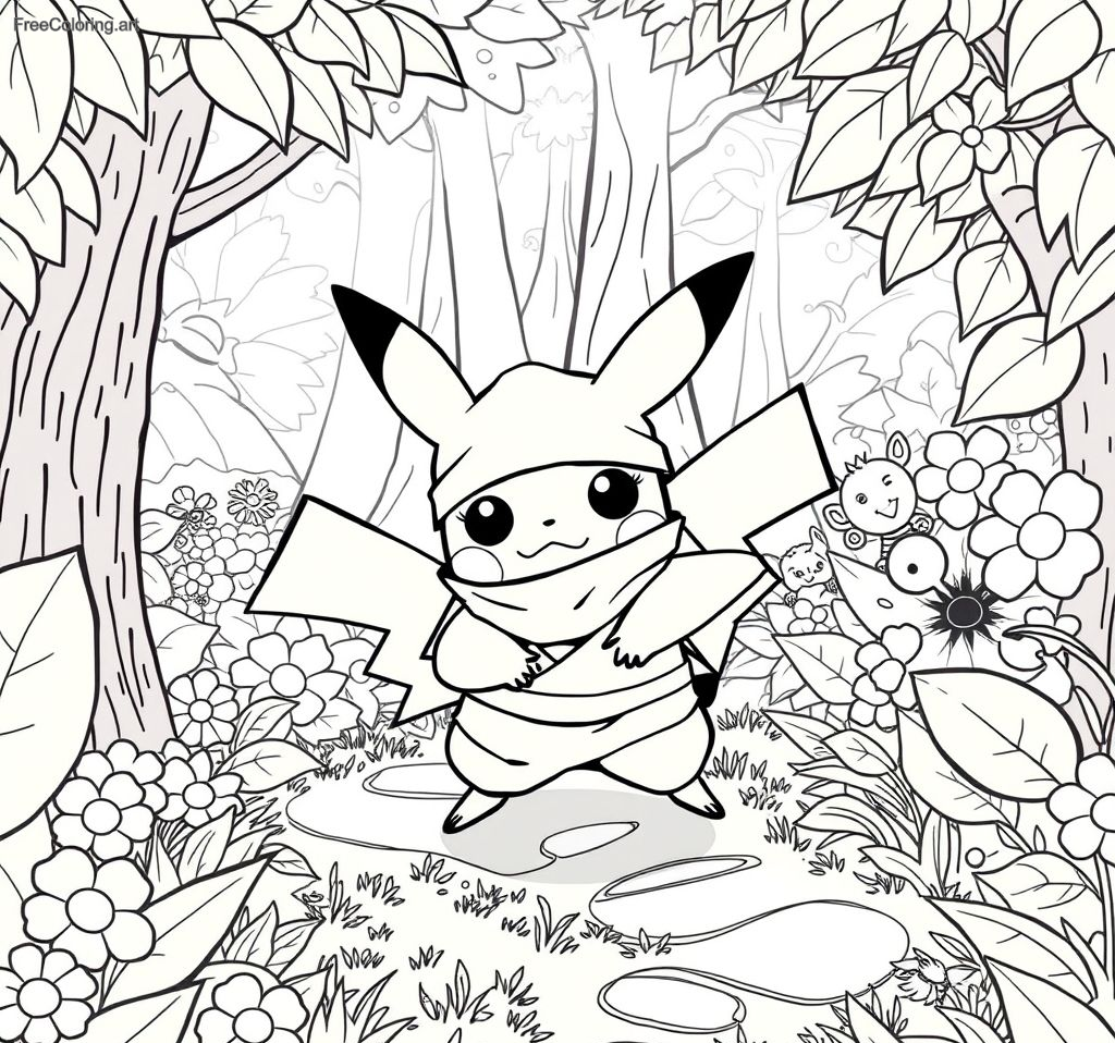 Pikachu Dressed As A Ninja