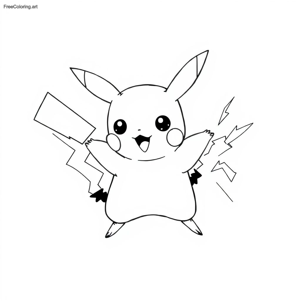 Pikachu Using Its Thunderbolt Attack