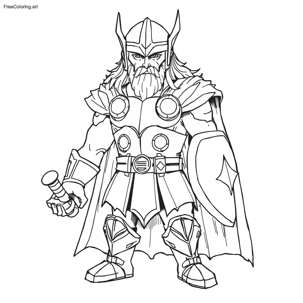 Thor avec son armure usée au combat