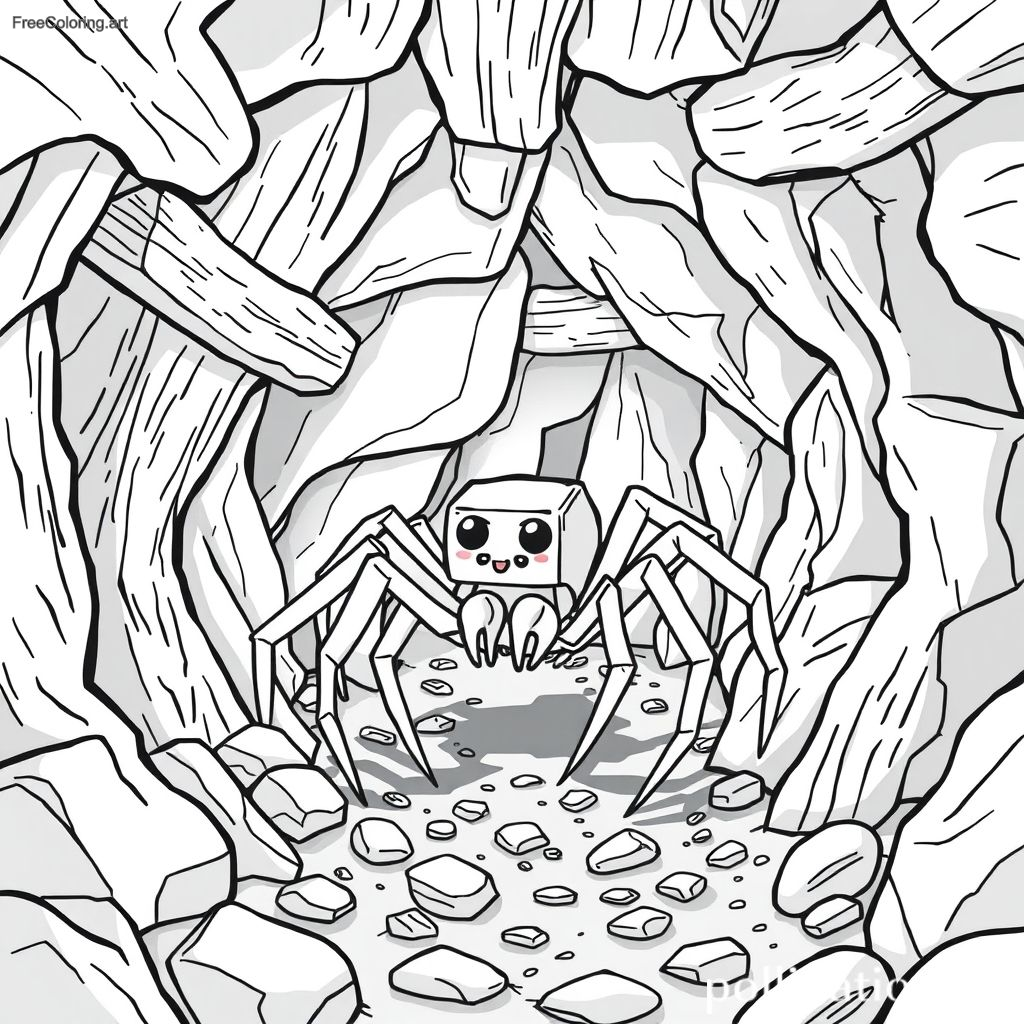 Minecraft Cave Spider Lurking In A Mineshaft Minecraft Cave Spider Lurking In A Mineshaft
