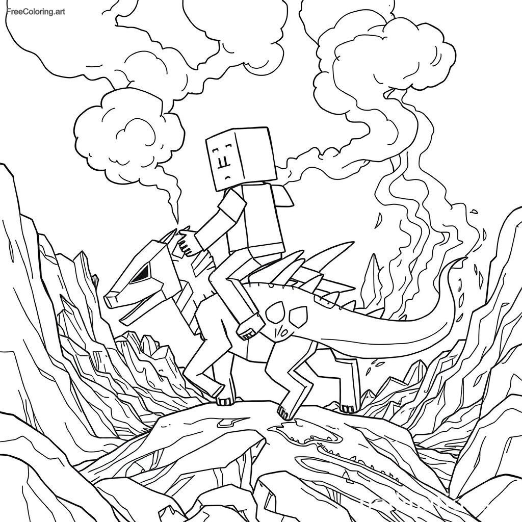 Minecraft Player Riding A Strider In The Nether Minecraft Player Riding A Strider In The Nether