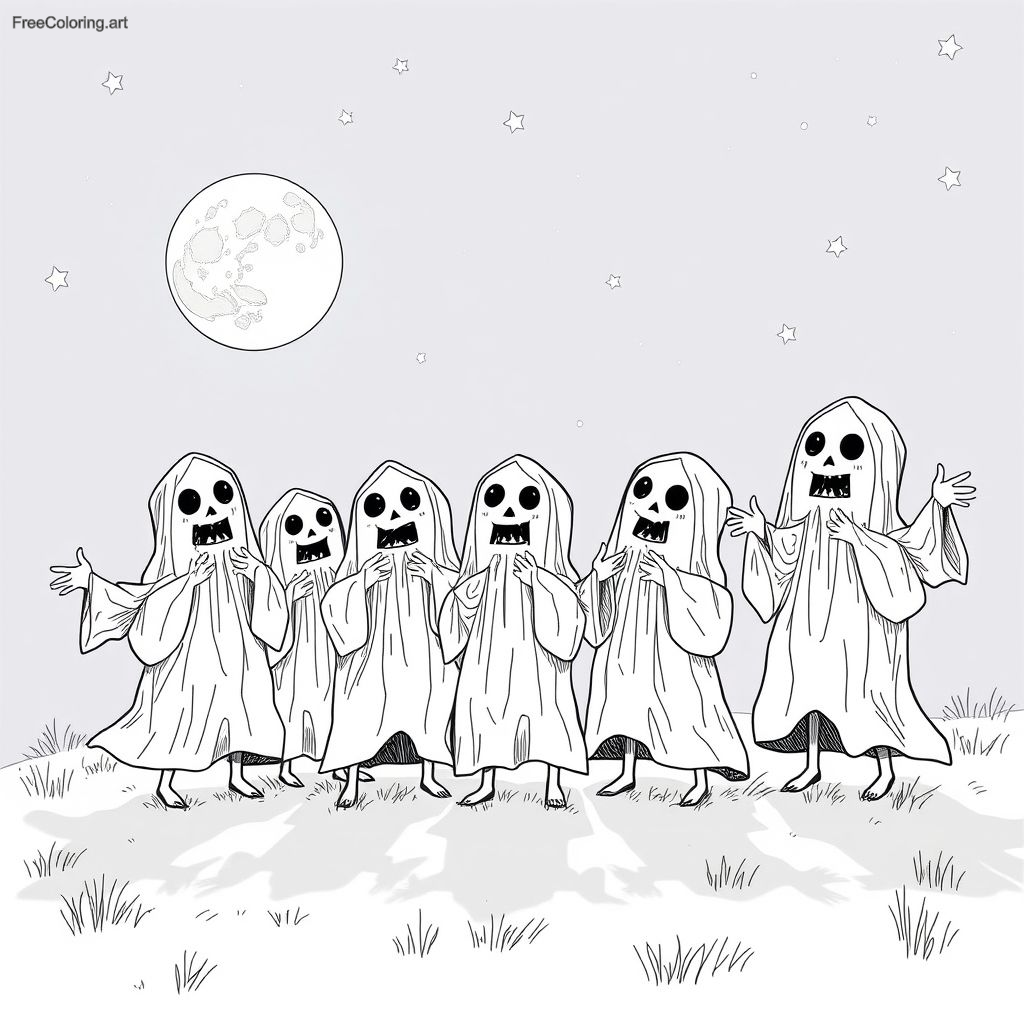 Creepy Choir Singing Under A Full Moon Creepy Choir Singing Under A Full Moon