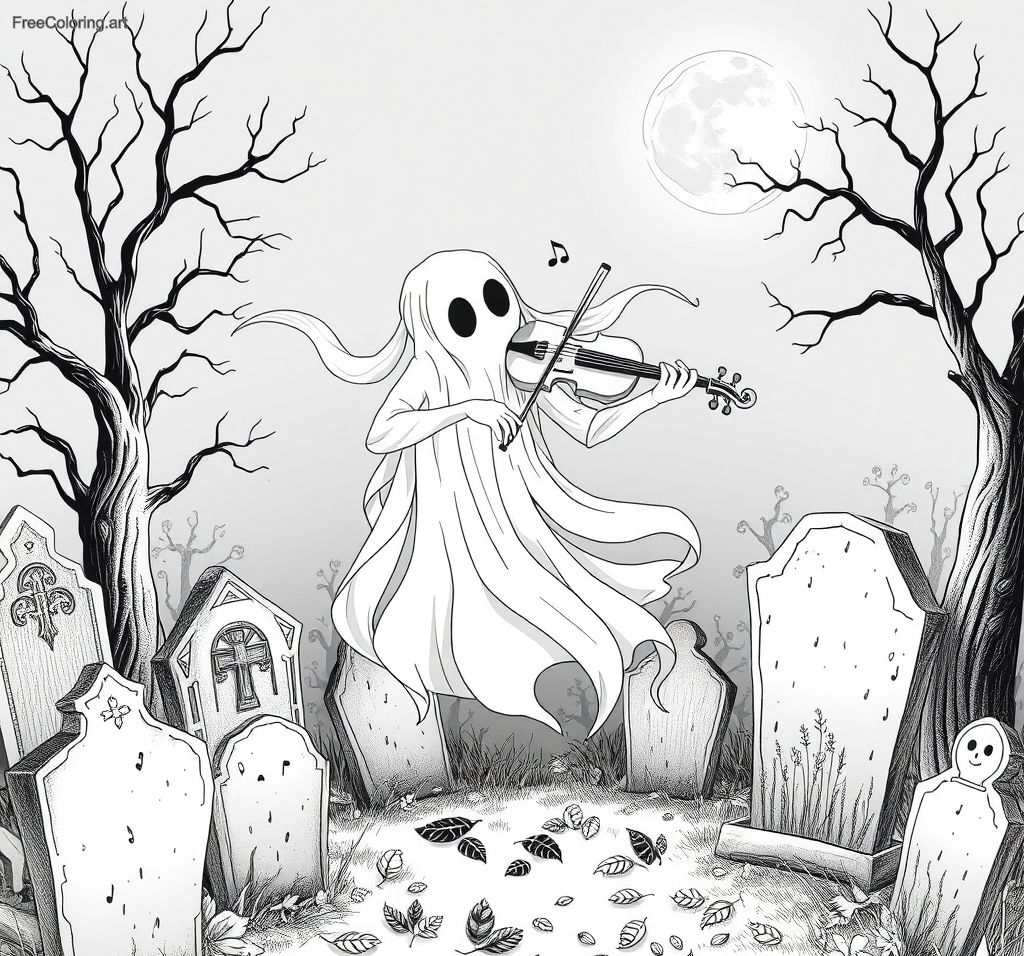 Ghostly Violinist In A Graveyard Ghostly Violinist In A Graveyard