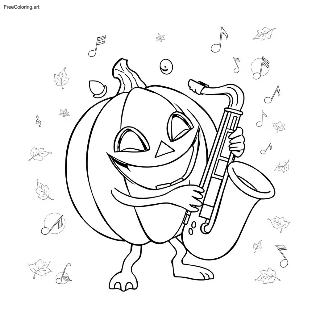 Jack O Lantern Playing A Saxophone Jack O Lantern Playing A Saxophone