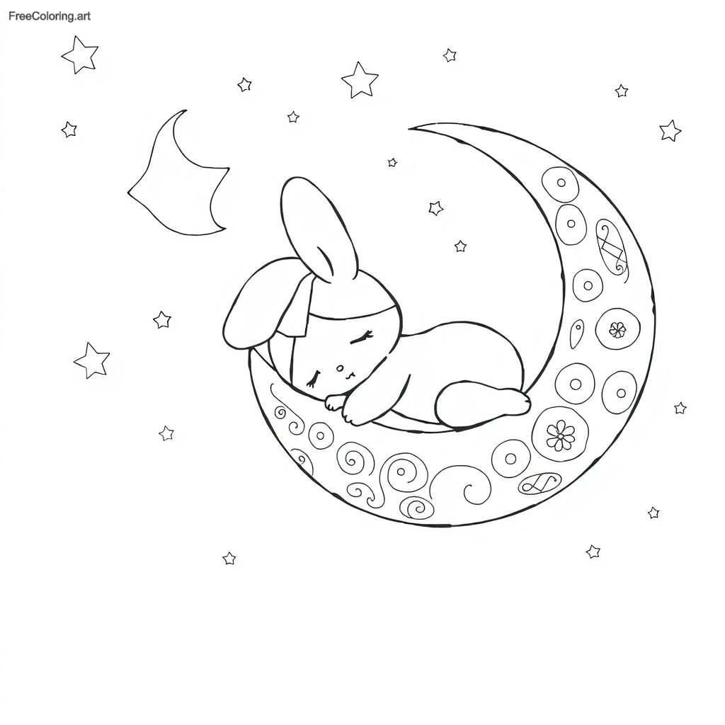 My Melody Taking A Nap On A Crescent Moon My Melody Taking A Nap On A Crescent Moon