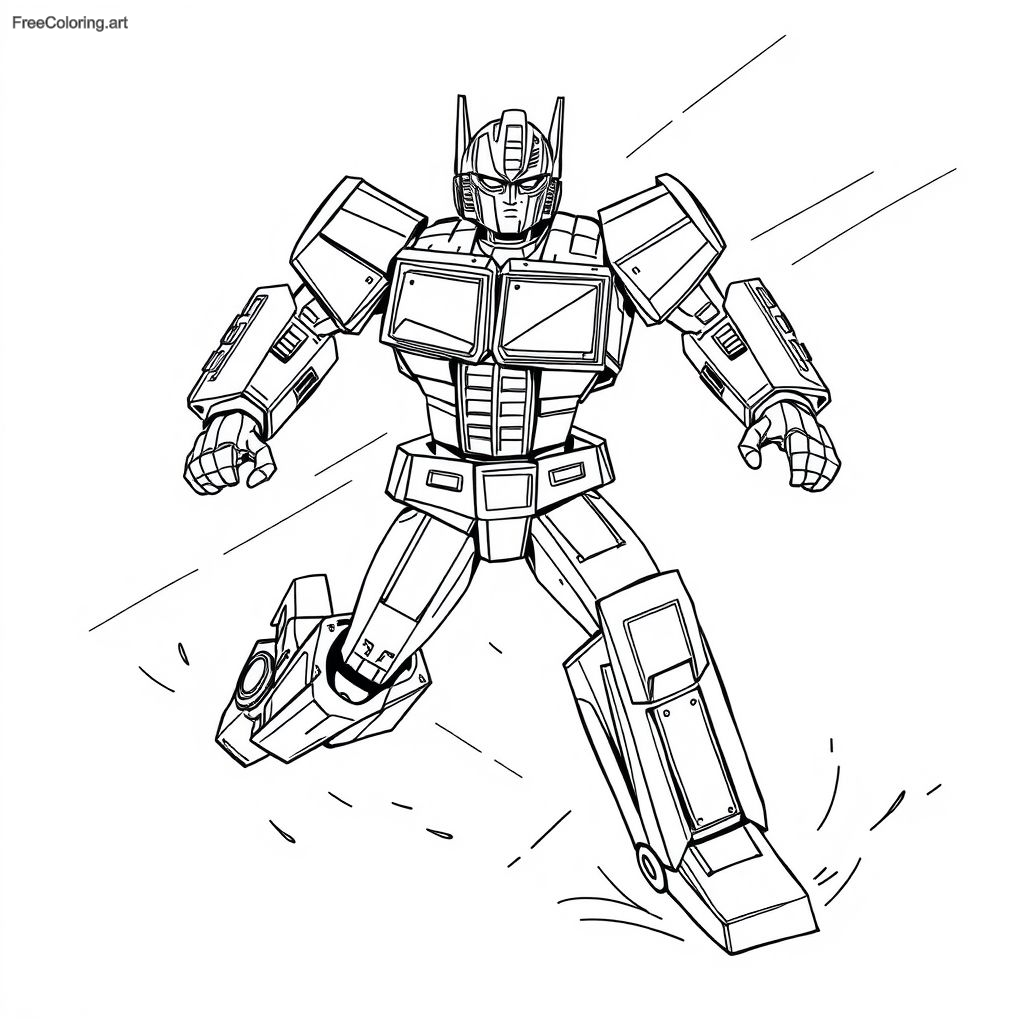 Optimus Prime In A Dynamic Running Pose Optimus Prime In A Dynamic Running Pose