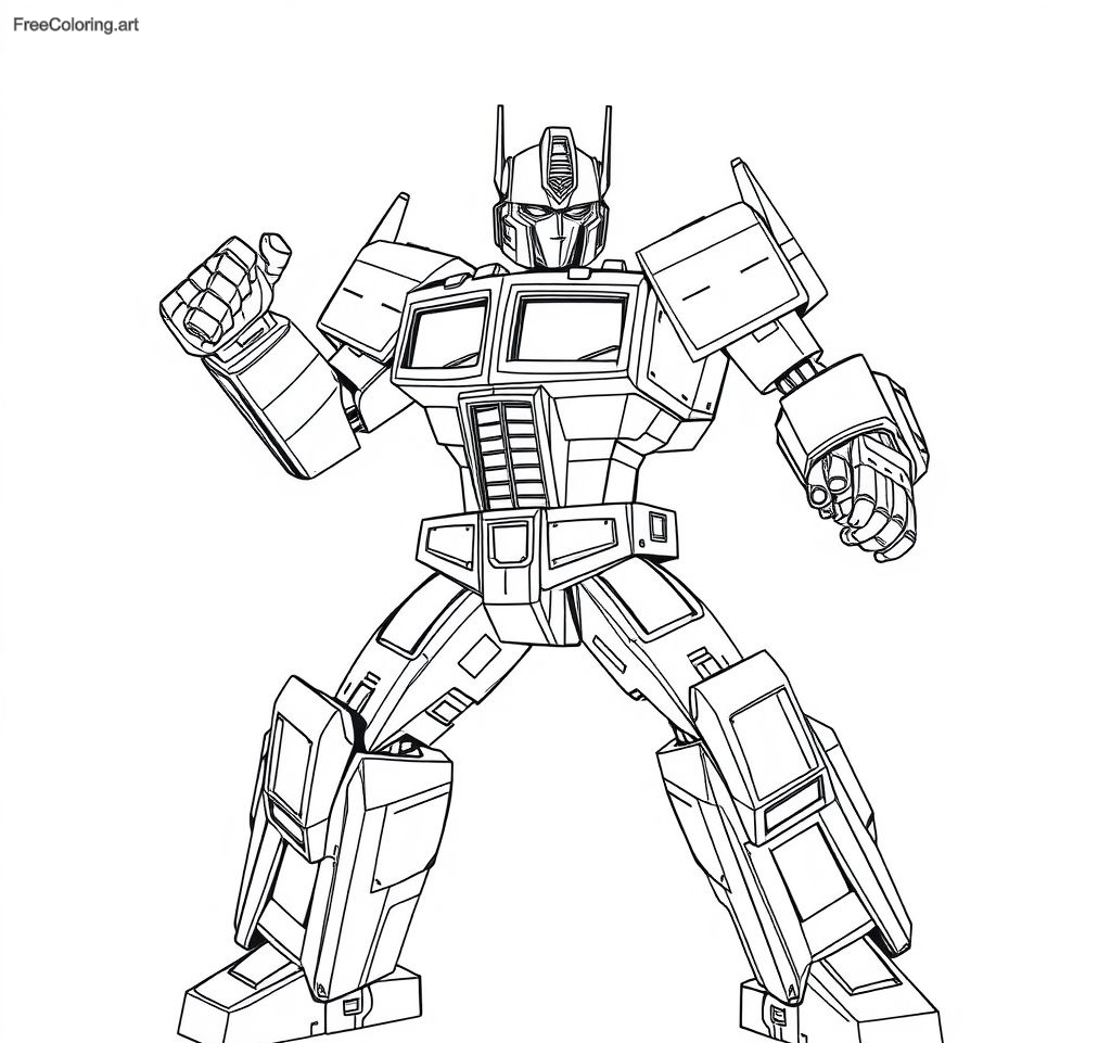 Optimus Prime In A Heroic Battle Pose Optimus Prime In A Heroic Battle Pose