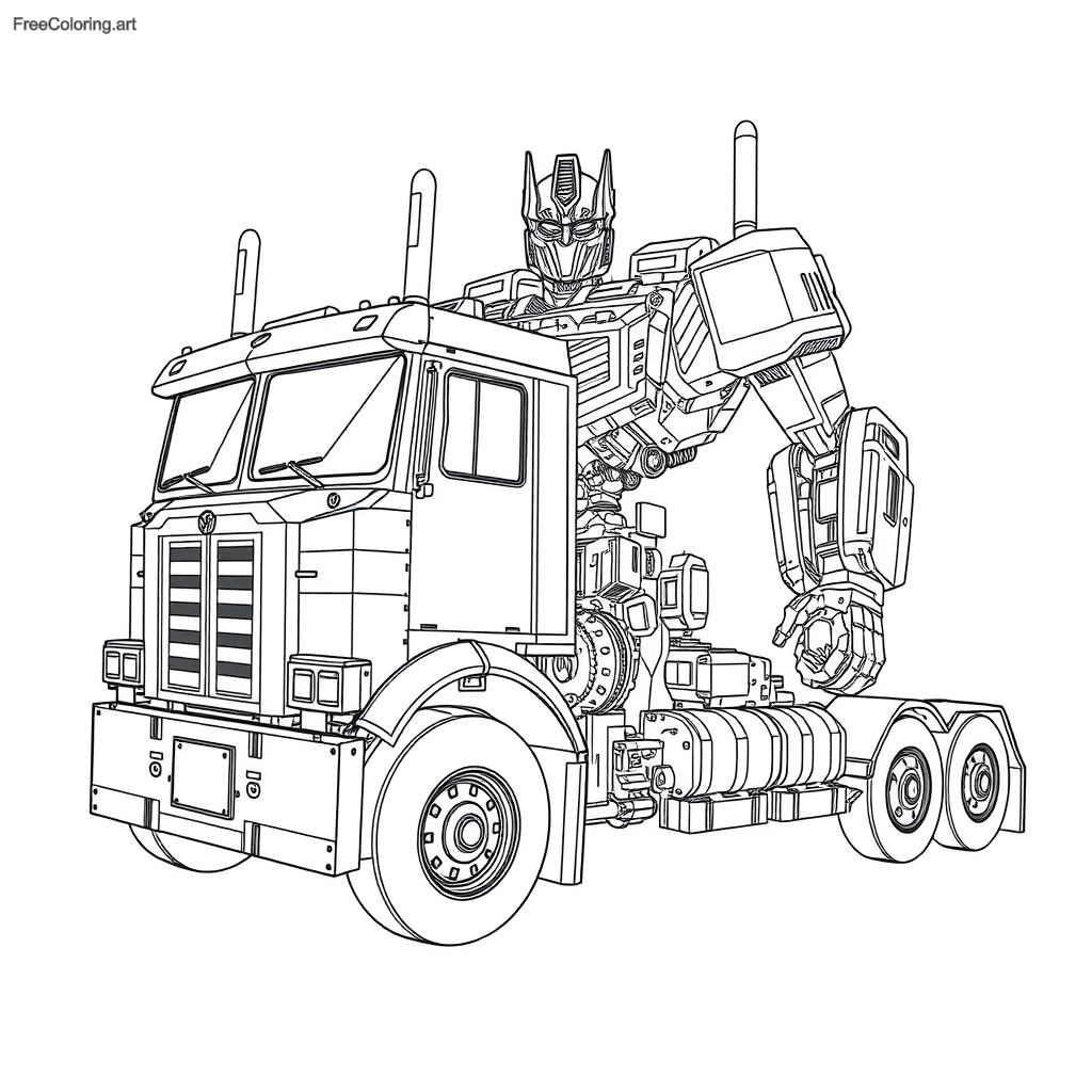Optimus Prime Transforming From Truck To Robot Optimus Prime Transforming From Truck To Robot