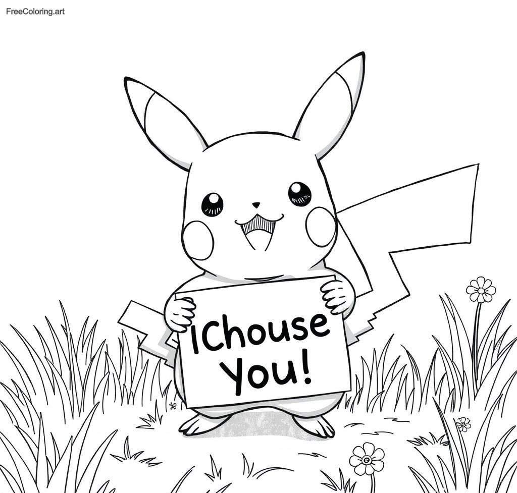 Pikachu Holding A Sign That Says I Choose You Pikachu Holding A Sign That Says I Choose You