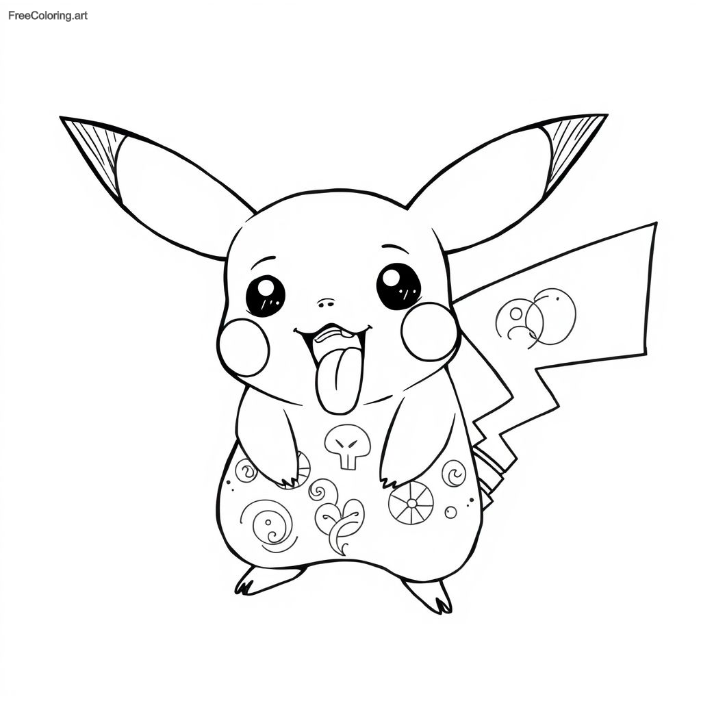 Pikachu Making A Funny Face With Its Tongue Out Pikachu Making A Funny Face With Its Tongue Out