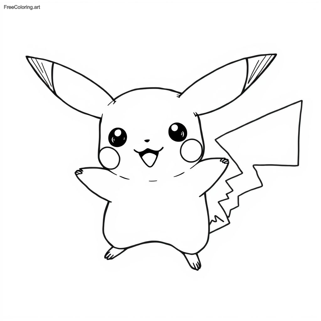 Pikachu Smiling With Its Tail Shaped Like A Lightning Bolt Pikachu Smiling With Its Tail Shaped Like A Lightning Bolt