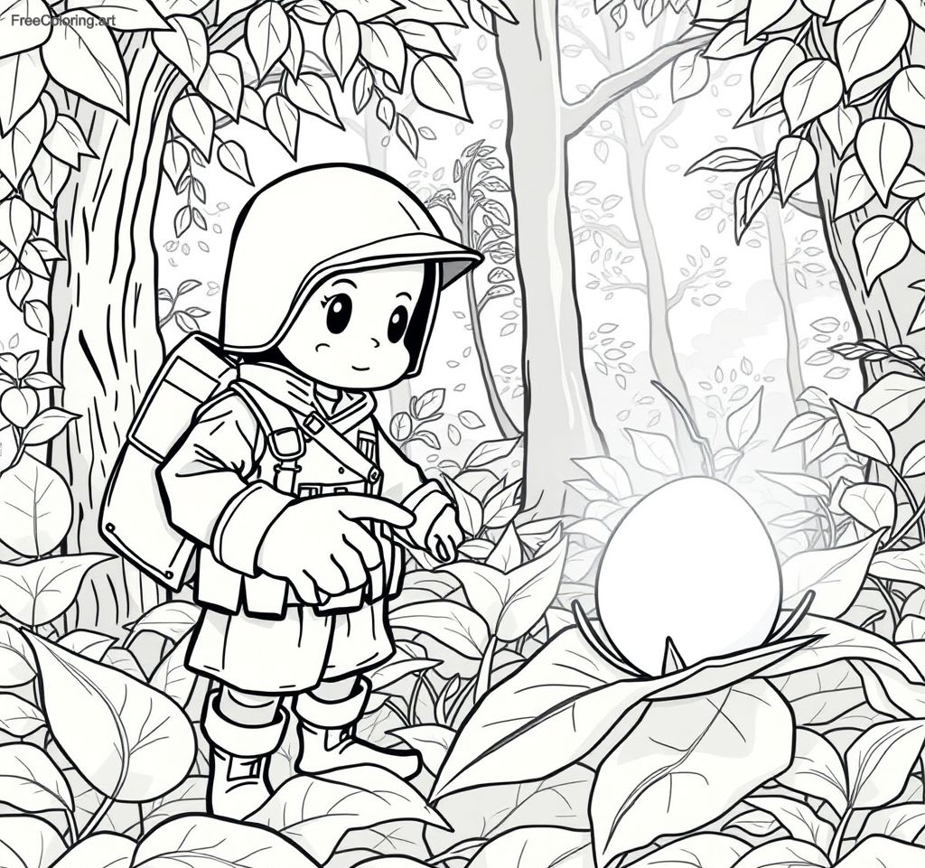 Soldier Cautiously Picking Up A Strange Glowing Spider Egg Soldier Cautiously Picking Up A Strange Glowing Spider Egg