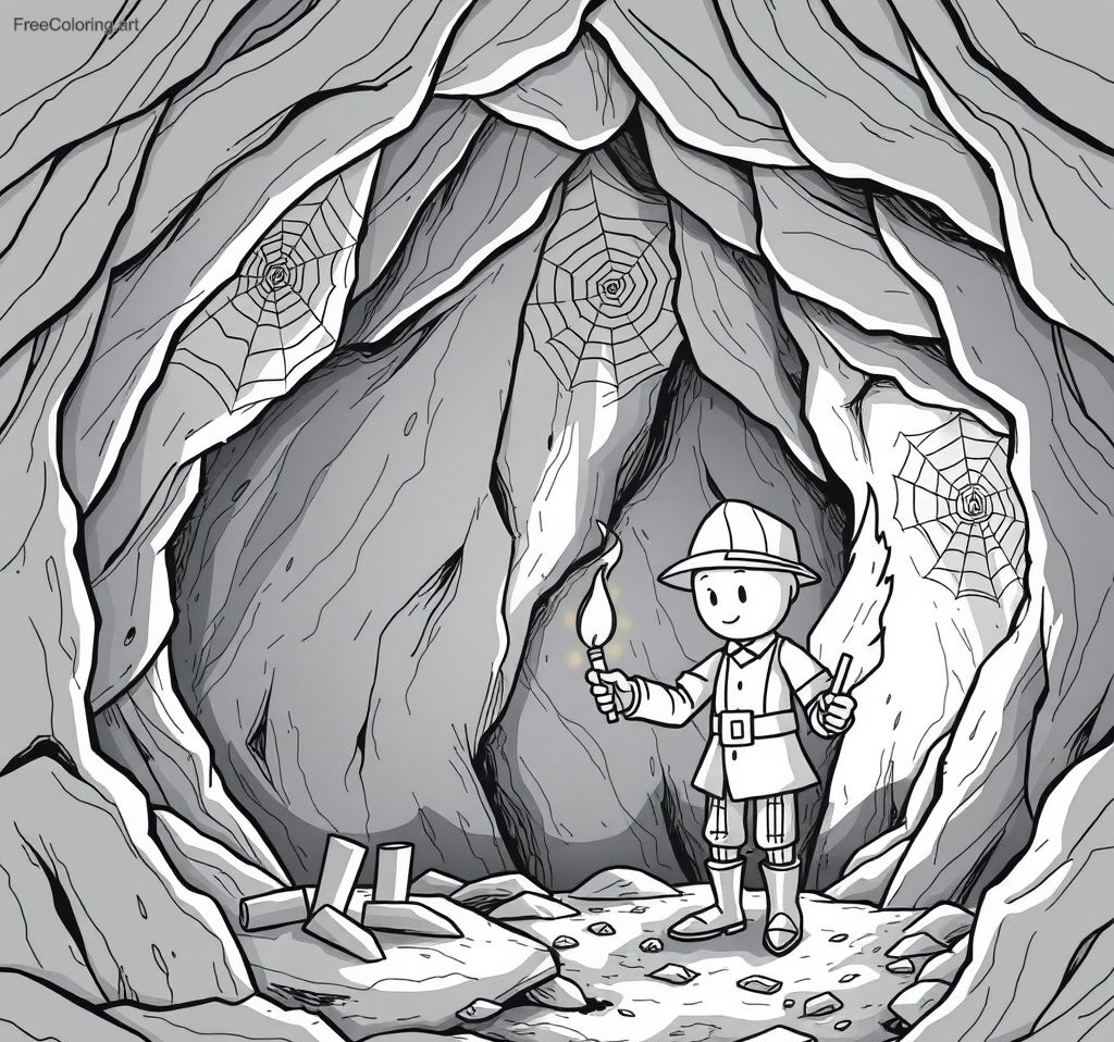Soldier Lighting A Fire To Keep Spiders Away In A Cave Soldier Lighting A Fire To Keep Spiders Away In A Cave