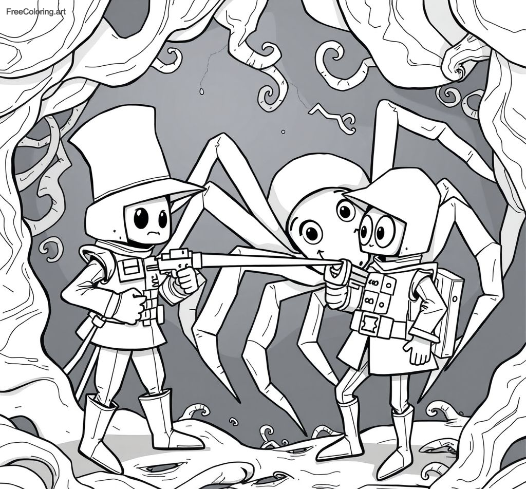 Soldier Shining A Laser At A Massive Spider Hiding In The Dark Soldier Shining A Laser At A Massive Spider Hiding In The Dark